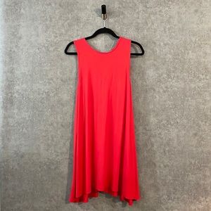 Cherish Sleeveless Red Flare Hem Tank Dress